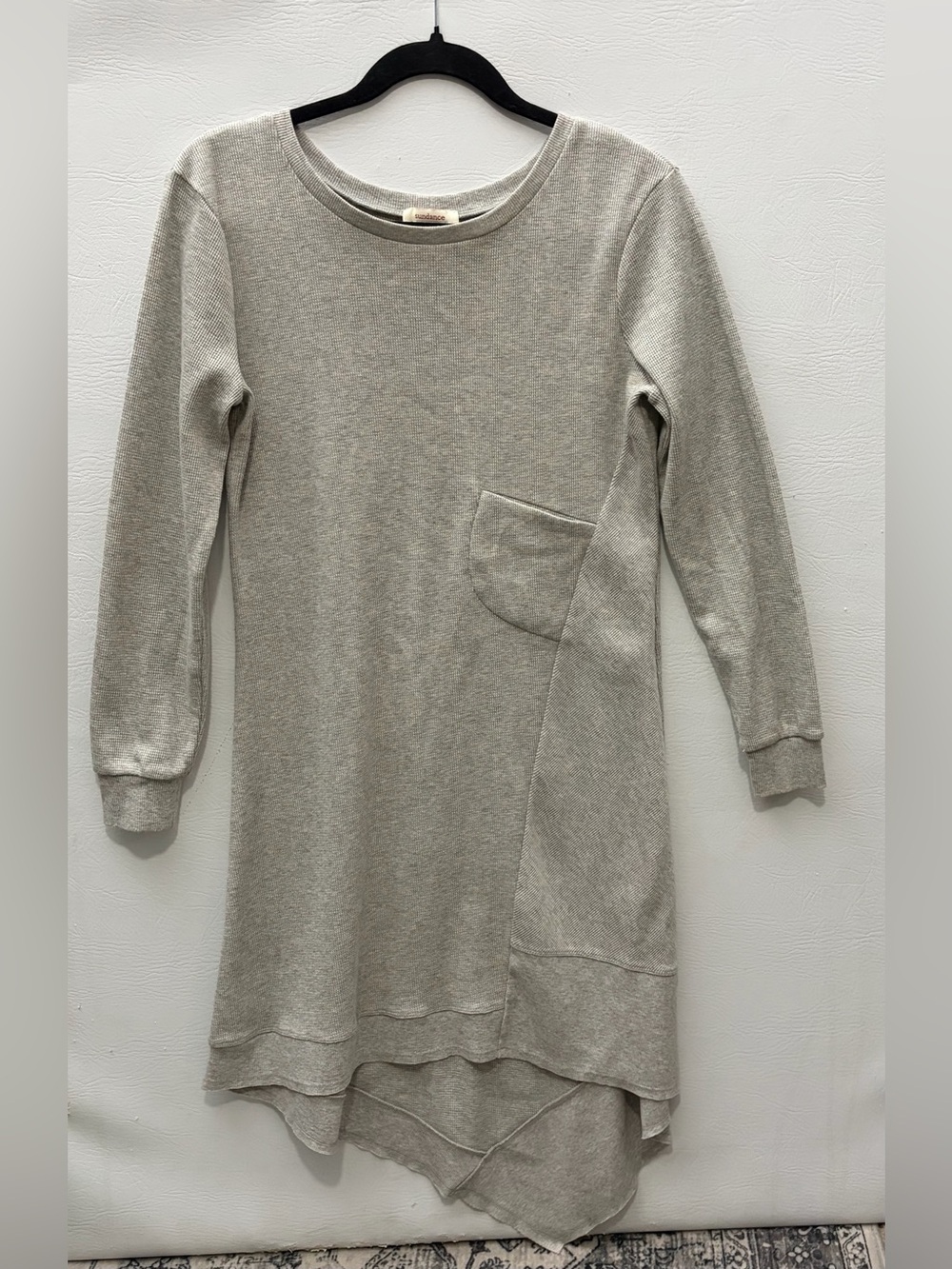 Sundance  Gray "Thea" Thermal Asymmetrical Tunic Dress Small